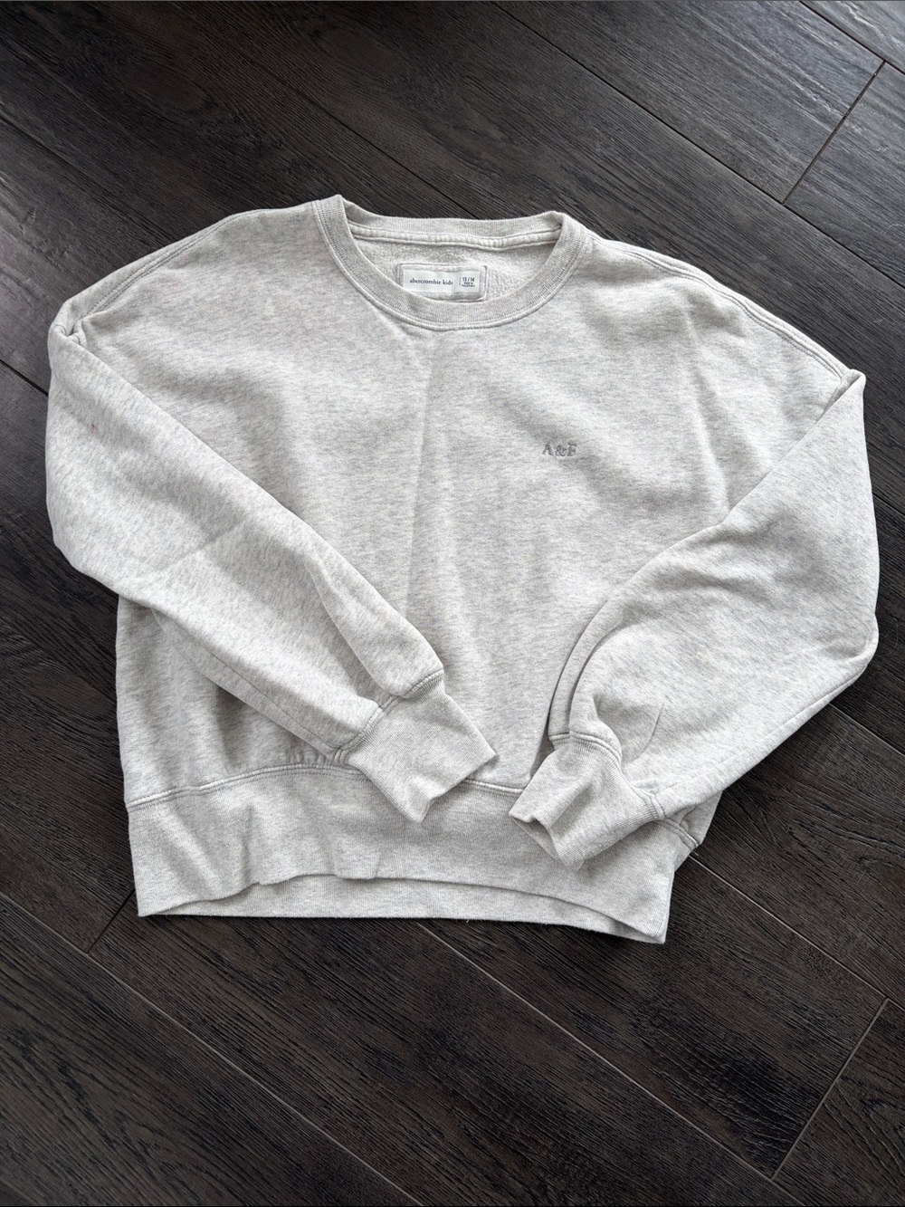 Light Gray Abercrombie kids Crewneck Sweatshirt